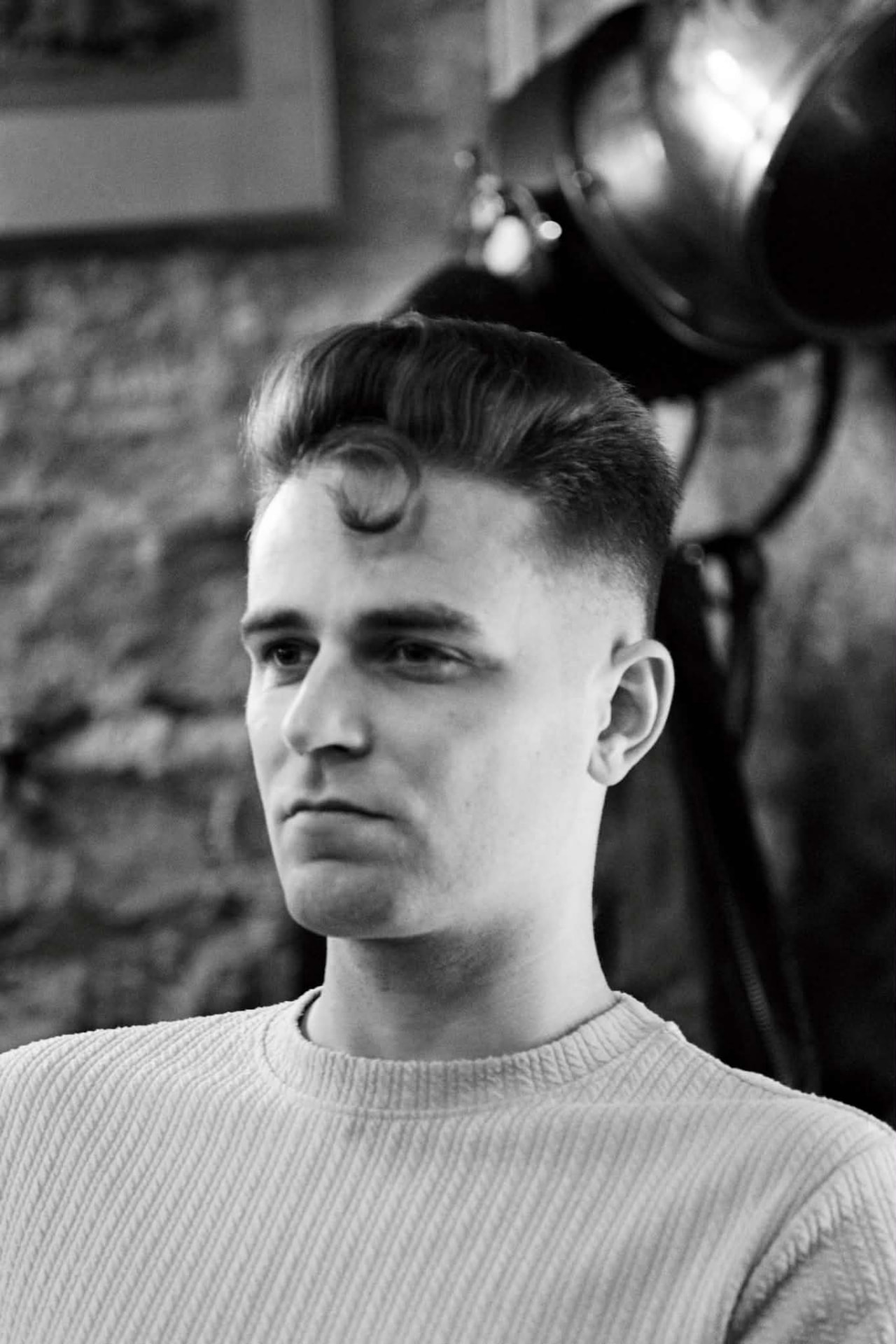 Classic haircut in profile
